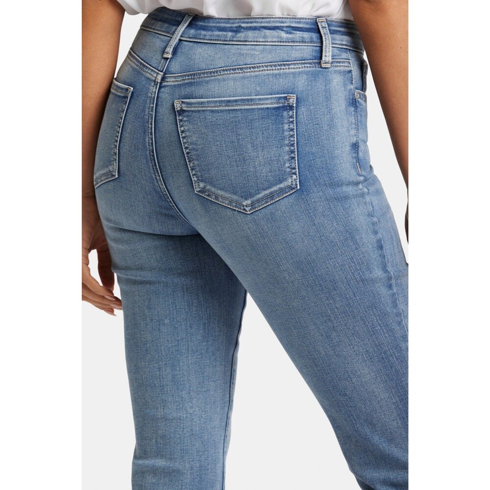 NYDJ Sheri Lift Tuck Slim Ankle Fray Hem In Stoney Blue 8